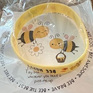 Yellow Bee-Themed Bracelet